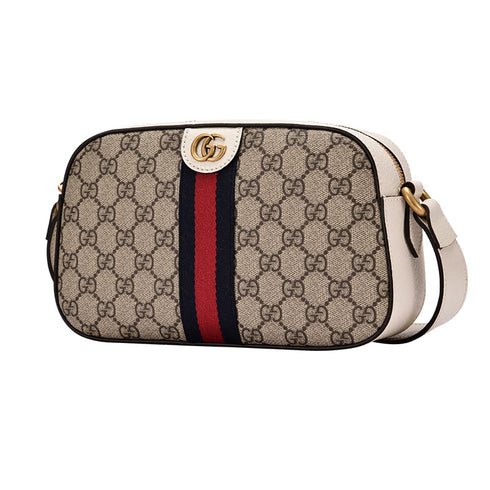 GUCCI グッチ オフィディア  カメラバッグ GGスプリーム ショルダー レザー  ベージュ 681064 シルバー 金具 ラブパレード